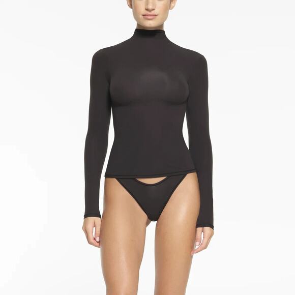 SKIMS Tops - SKIMS Fits Everybody Turtleneck Top Black Onyx Stretch Skims Womens Plus Size 3X